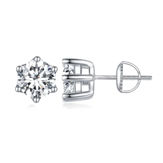 Pandora Style Shiny Zircon Stud Earrings - BSE615-7L