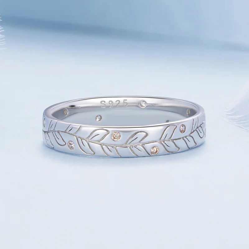 (image for) Pandora Style Simple Sweet Autumn Leaves Ring - BSR444 - View 3