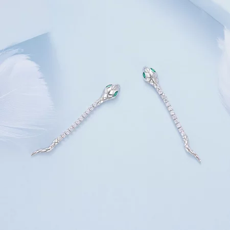 Pandora Style Spirit Snake Stud Earrings - BSE851