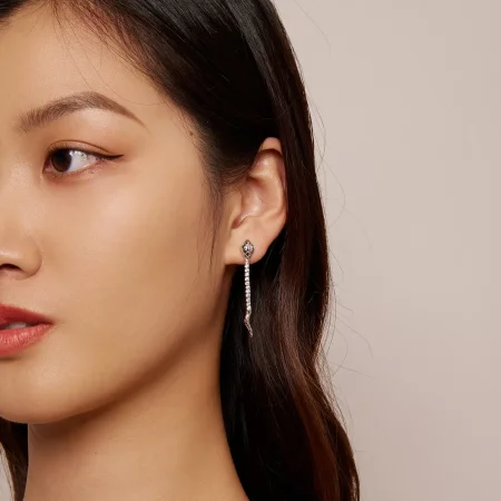 Pandora Style Spirit Snake Stud Earrings - BSE851