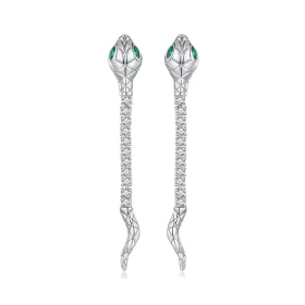 Pandora Style Spirit Snake Stud Earrings - BSE851 Pandora Style Spirit Snake Stud Earrings - BSE851