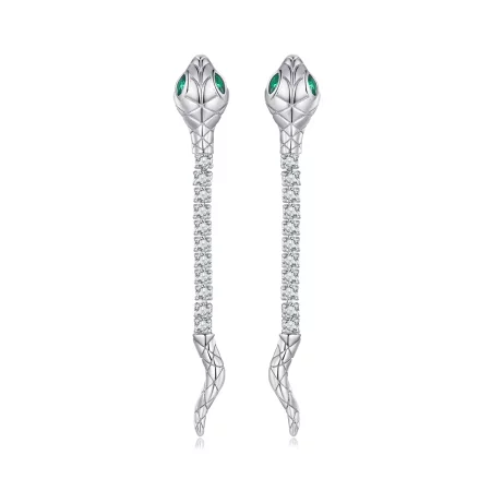 Pandora Style Spirit Snake Stud Earrings - BSE851 Pandora Style Spirit Snake Stud Earrings - BSE851