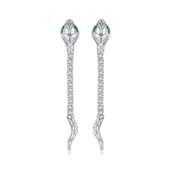 Pandora Style Spirit Snake Stud Earrings - BSE851