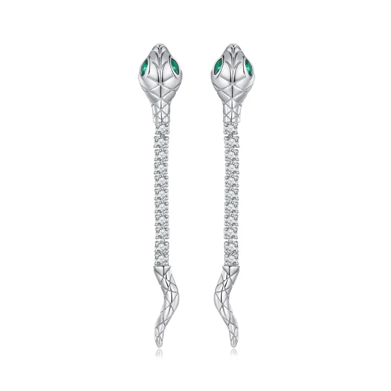 (image for) Pandora Style Spirit Snake Stud Earrings - BSE851 - Product Image