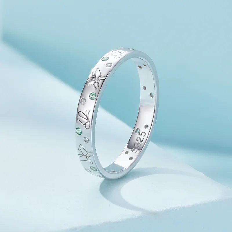 (image for) Pandora Style Spring Butterfly Ring - SCR932 - View 2