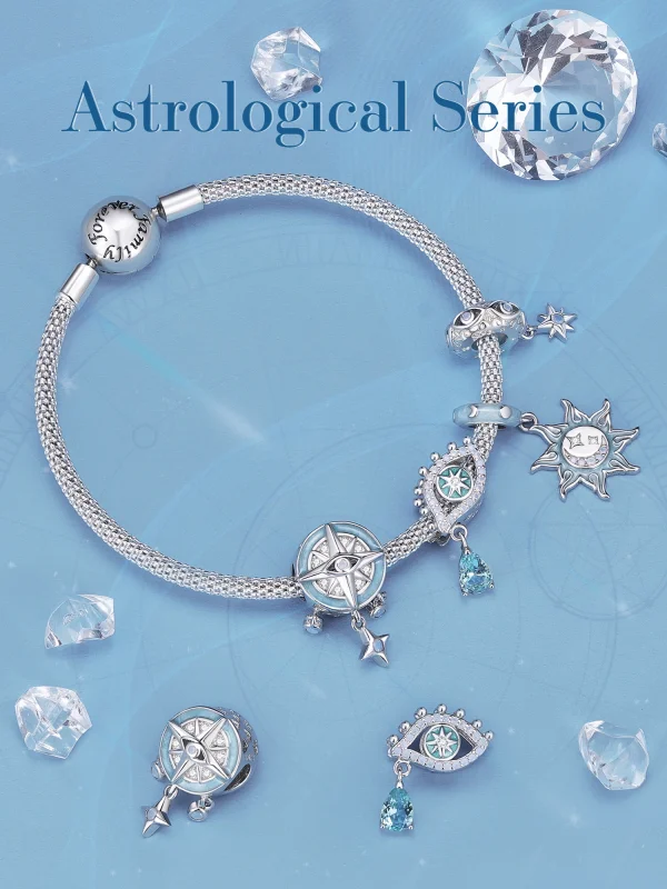 (image for) Pandora Style Star Compass Charm - BSC854 - View 2