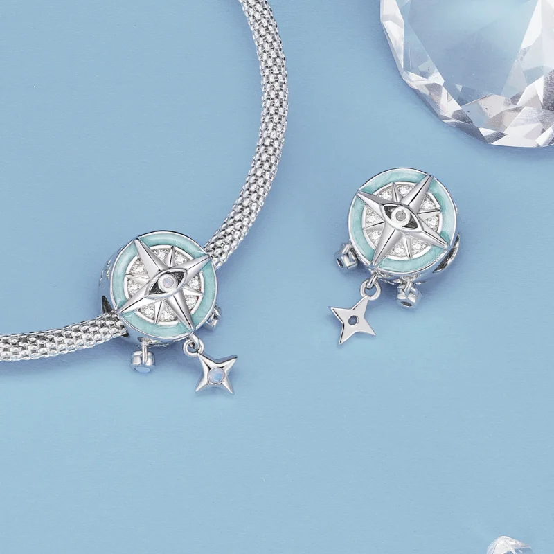 (image for) Pandora Style Star Compass Charm - BSC854 - View 5