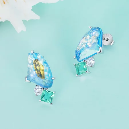Pandora Style Summer Main Stone Stud Earrings - BSE839