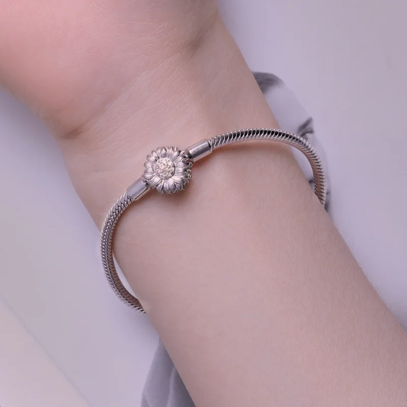 (image for) Pandora Style Sunflower Basics Chain Bracelet - BSB123 - View 6