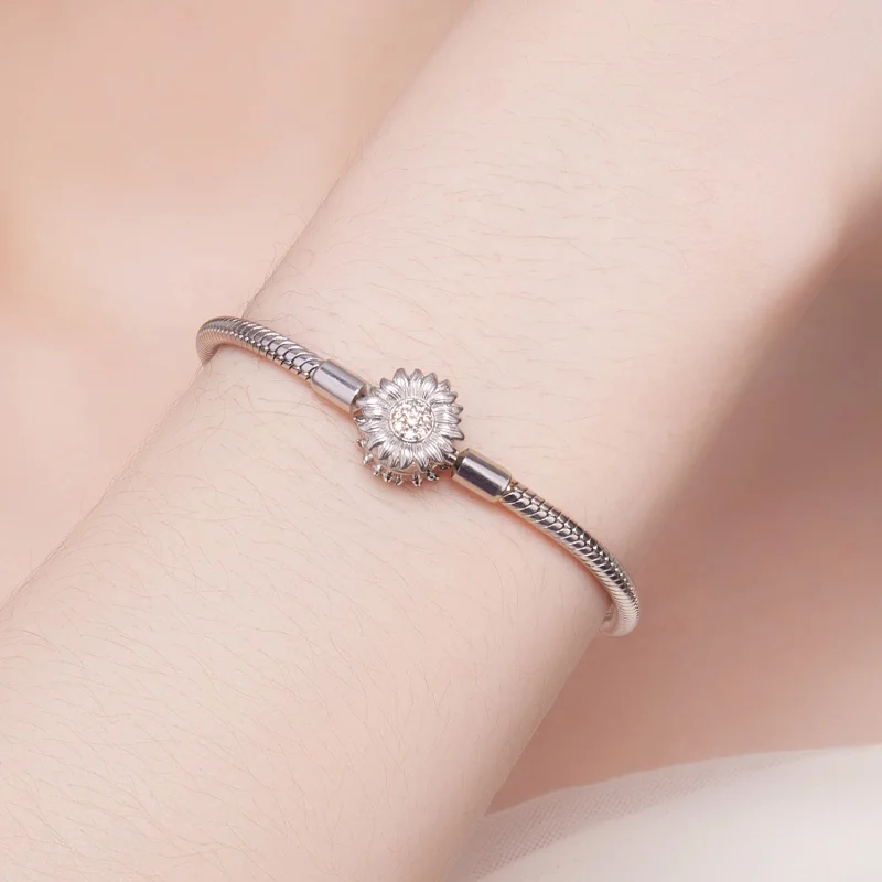 (image for) Pandora Style Sunflower Basics Chain Bracelet - BSB123 - View 7