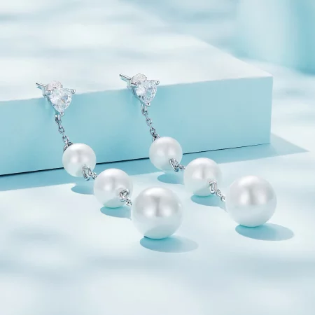 Pandora Style Tassel Bead Dangle Earrings - SCE1601