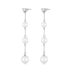 (image for) Pandora Style Tassel Bead Dangle Earrings - SCE1601