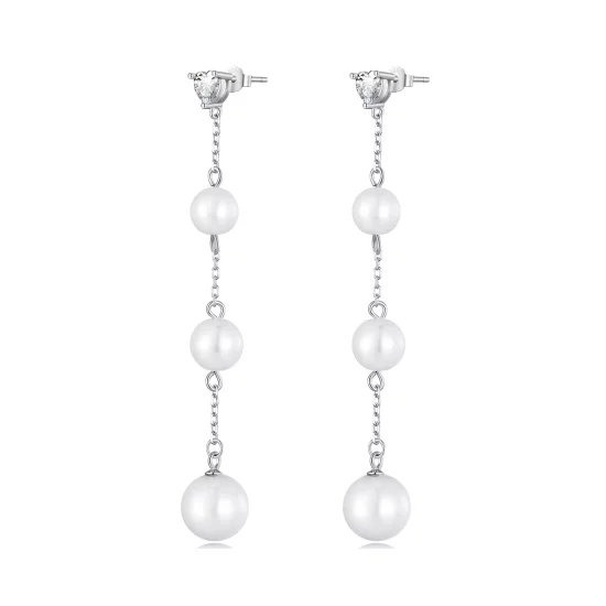 Pandora Style Tassel Bead Dangle Earrings - SCE1601