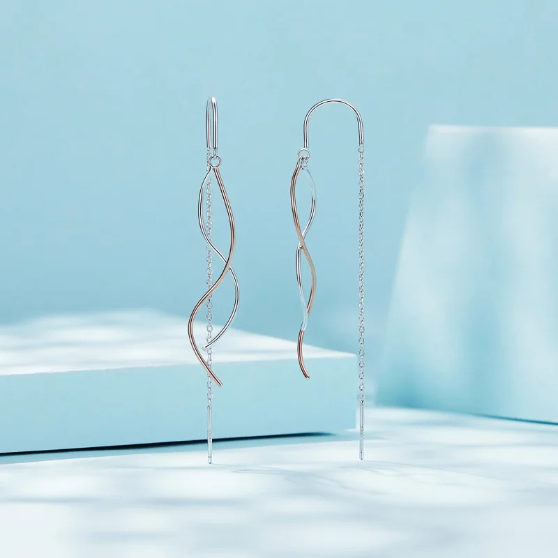 (image for) Pandora Style Tassel Dangle Earrings - SCE1600 - View 2