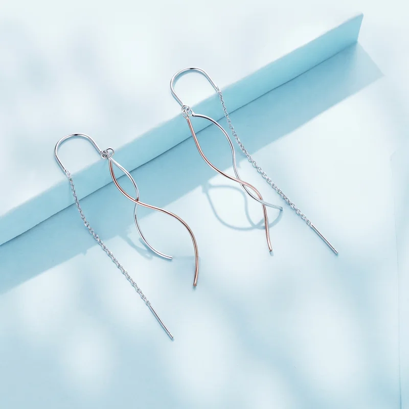 (image for) Pandora Style Tassel Dangle Earrings - SCE1600 - View 3