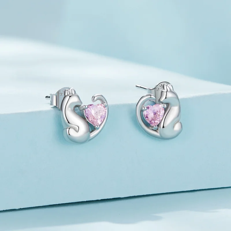 (image for) Pandora Style The Cat Stud Earrings - SCE1591-A - View 2