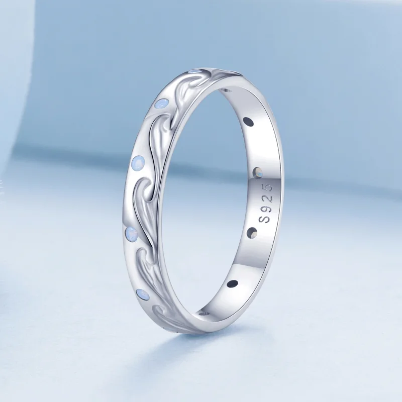 (image for) Pandora Style Waves Ring - BSR443 - View 2