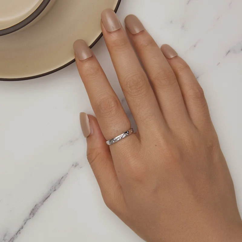 (image for) Pandora Style Waves Ring - BSR443 - View 5