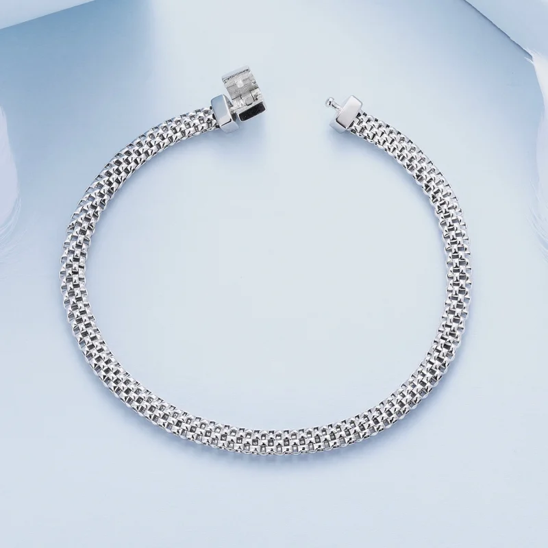 (image for) Pandora Style Weave Chain Bracelet - BSB124 - View 3