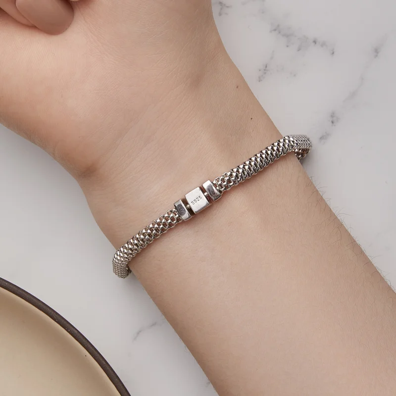 (image for) Pandora Style Weave Chain Bracelet - BSB124 - View 6