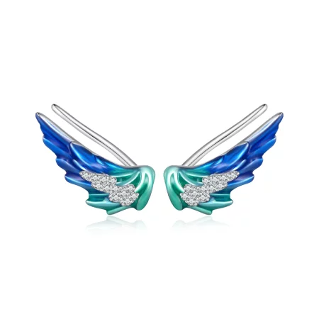 Pandora Style Wing Stud Earrings - BSE852