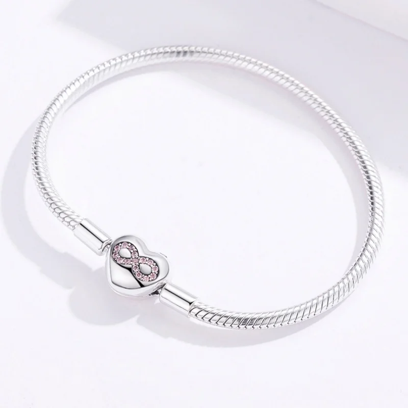 (image for) Pandora Moments Style Silver Heart of Eternity Slider Bracelet - SCB142 - View 4