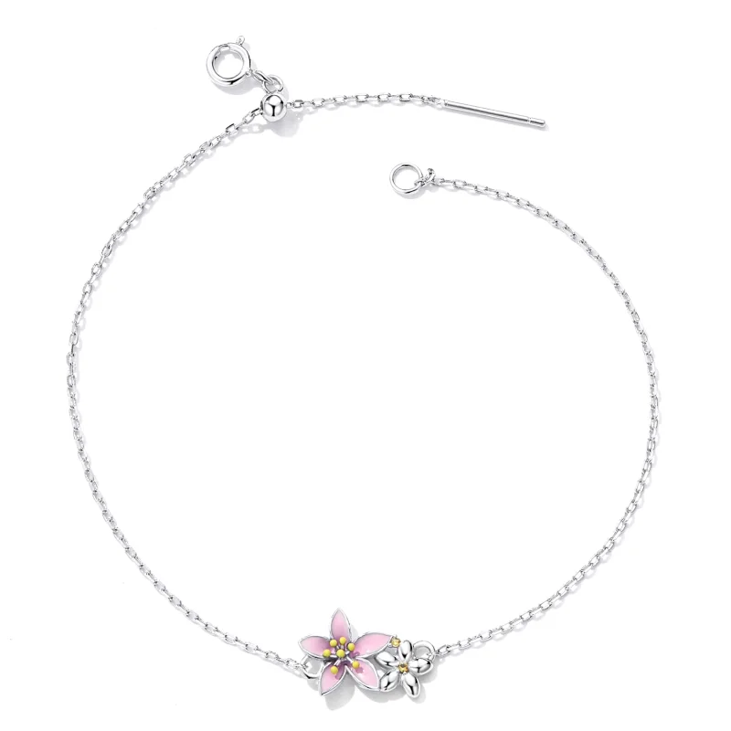 (image for) Pandora Style Beautiful Sakura Bracelet - SCB232 - View 3