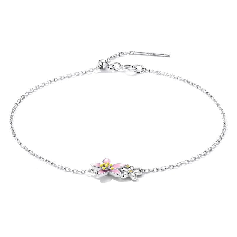 (image for) Pandora Style Beautiful Sakura Bracelet - SCB232 - View 4