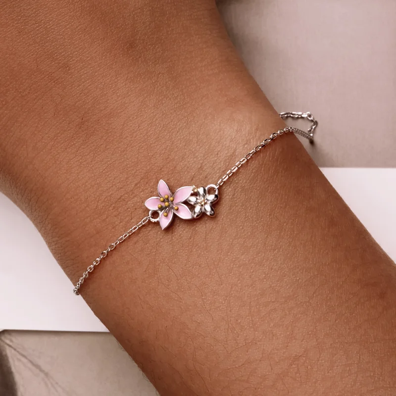 (image for) Pandora Style Beautiful Sakura Bracelet - SCB232 - View 6