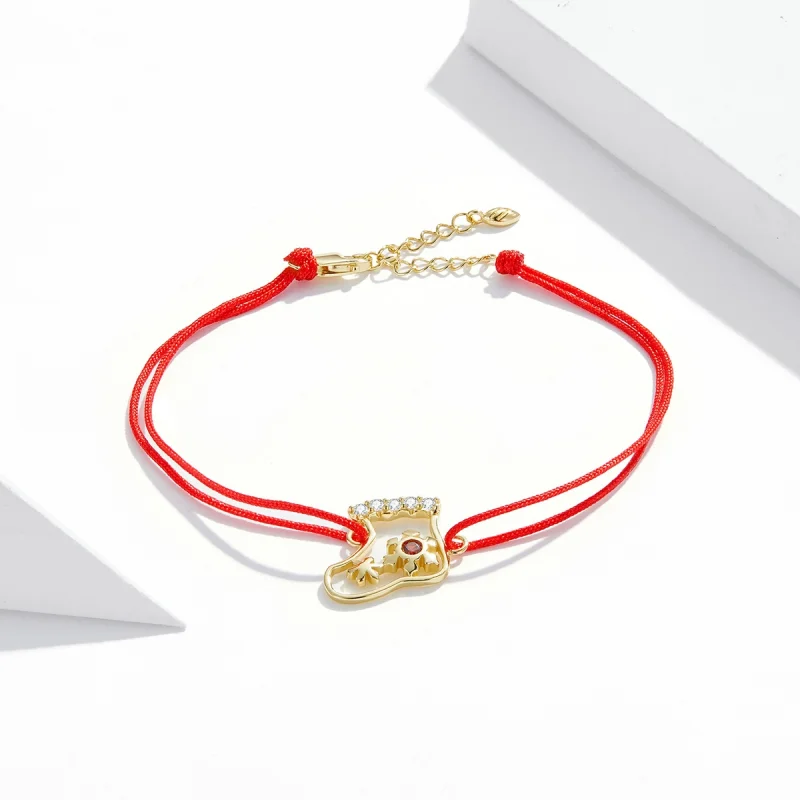 (image for) Pandora Style Christmas Socks Bracelet - SCB225 - View 2