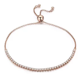Pandora Style Gold-Plated Elegant Accompany Slider Tennis Bracelet - SCB046 Pandora Style Gold-Plated Elegant Accompany Slider Tennis Bracelet - SCB046
