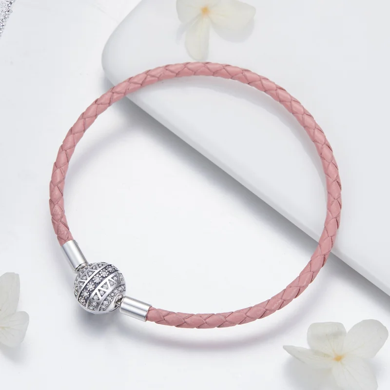 (image for) Pandora Style Leather Girlish Emotion Bracelet - SCB114 - View 3