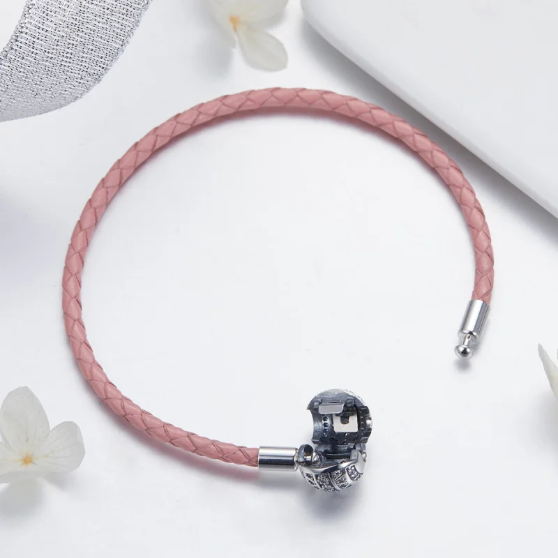 (image for) Pandora Style Leather Girlish Emotion Bracelet - SCB114 - View 4