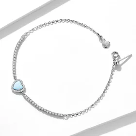 Pandora Style Opal Love Bracelet - BSB086 Pandora Style Opal Love Bracelet - BSB086