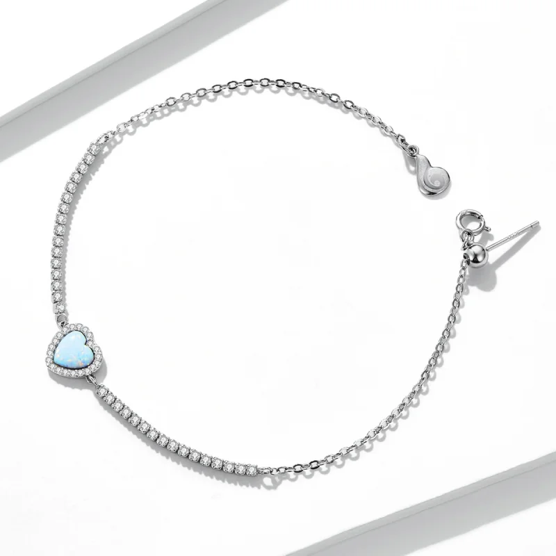 (image for) Pandora Style Opal Love Bracelet - BSB086 - View 2