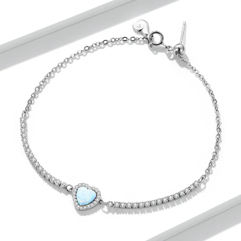(image for) Pandora Style Opal Love Bracelet - BSB086 - View 5