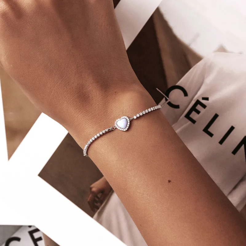 (image for) Pandora Style Opal Love Bracelet - BSB086 - View 11