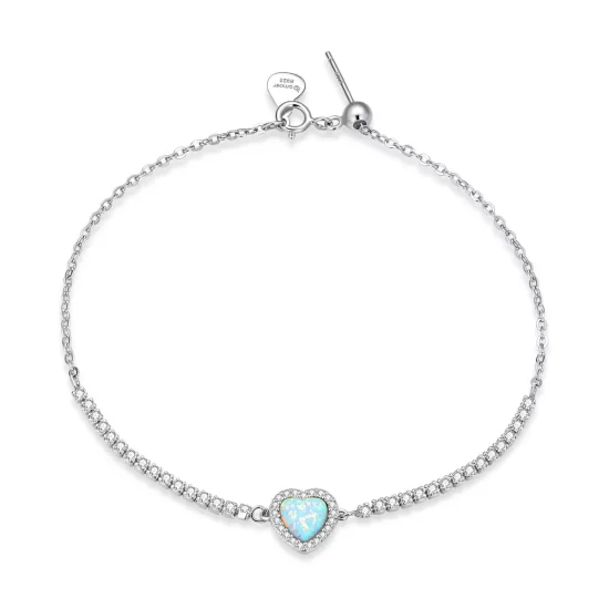 Pandora Style Opal Love Bracelet - BSB086
