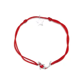 Pandora Style Red Rope with Silver Lucky Carp Bracelet - SCB145 Pandora Style Red Rope with Silver Lucky Carp Bracelet - SCB145