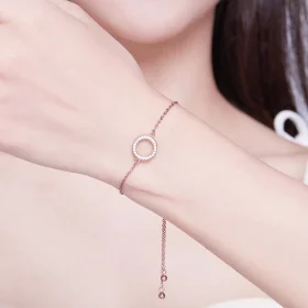 Pandora Style Rose Gold Destiny Slider Bracelet - SCB030-C