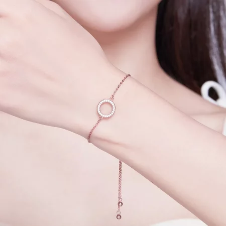 Pandora Style Rose Gold Destiny Slider Bracelet - SCB030-C