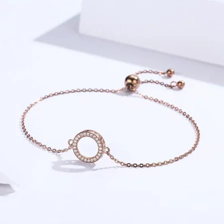 Pandora Style Rose Gold Destiny Slider Bracelet - SCB030-C