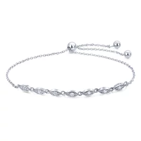 Pandora Style Silver Beauty of Simplicity Chain Slider Bracelet - SCB086 Pandora Style Silver Beauty of Simplicity Chain Slider Bracelet - SCB086