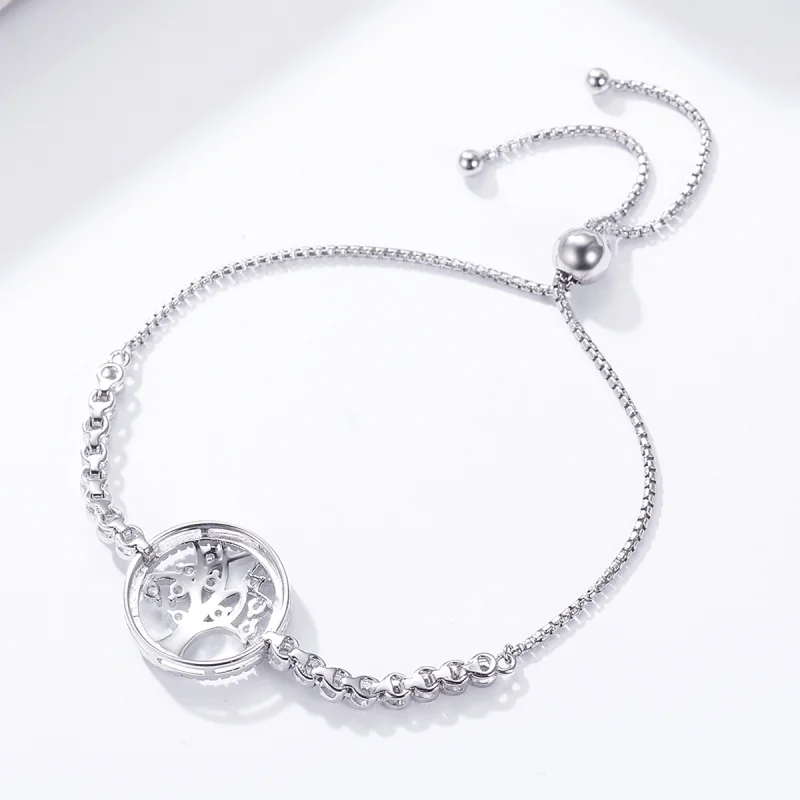 (image for) Pandora Style Silver Bright Tree of Life bracelet - SCB035 - View 4