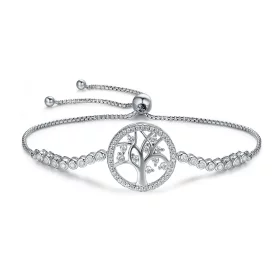 Pandora Style Silver Bright Tree of Life bracelet - SCB035 Pandora Style Silver Bright Tree of Life bracelet - SCB035