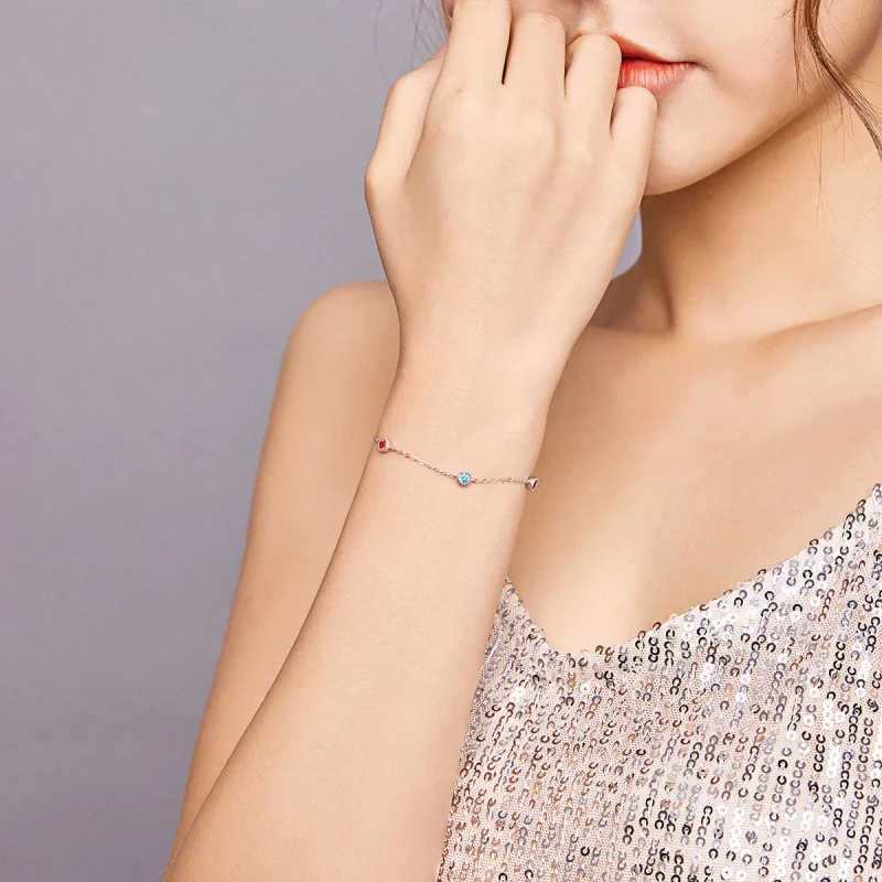 (image for) Pandora Style Silver Coloured Summer bracelet - SCB184 - View 5