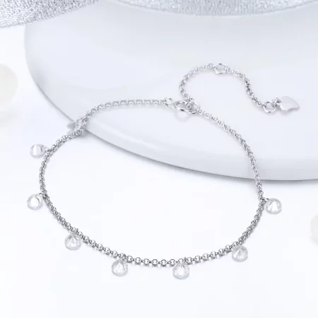 Pandora Style Silver Contracted Elves Chain Slider Bracelet - SCB103