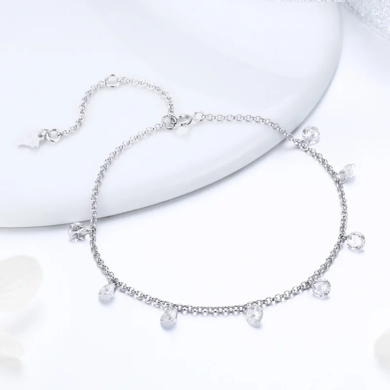 (image for) Pandora Style Silver Contracted Elves Chain Slider Bracelet - SCB103 - View 5