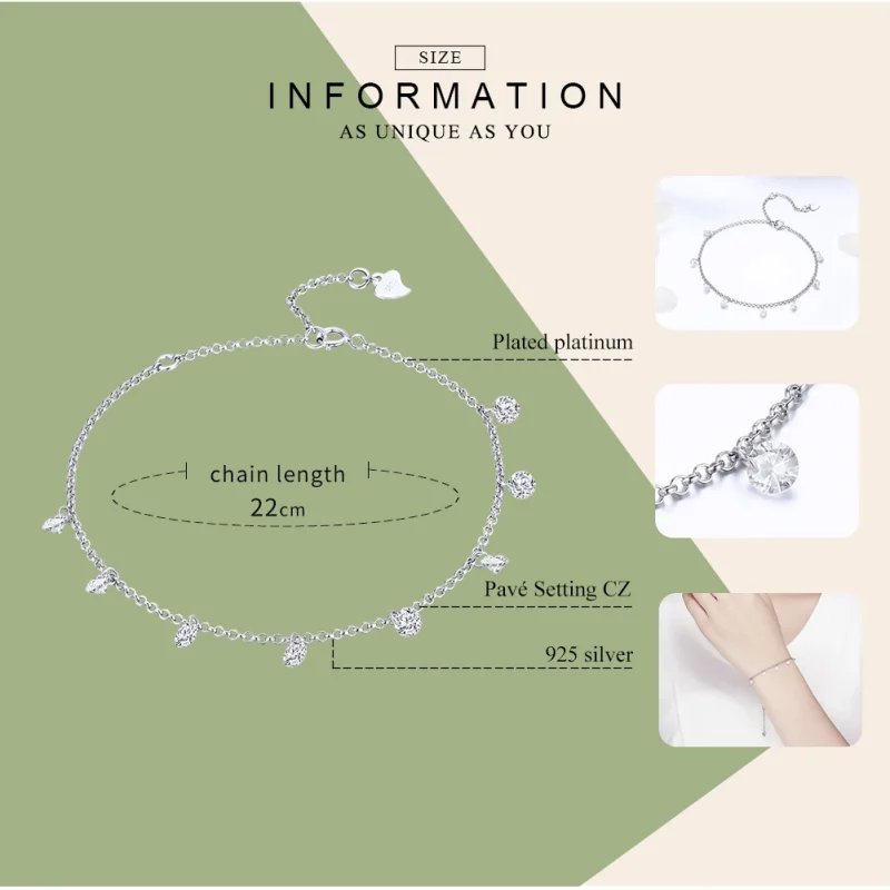 (image for) Pandora Style Silver Contracted Elves Chain Slider Bracelet - SCB103 - View 6