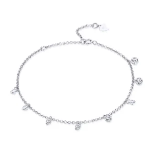 (image for) Pandora Style Silver Contracted Elves Chain Slider Bracelet - SCB103